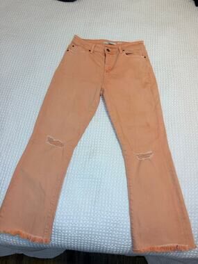Fidelity Denim Peach Hayden High Rise Crop Jeans Made in USA - Size 26